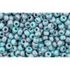 Acheter cc1206 perles de rocaille Toho 11/0 marbled opaque turquoise/ amethyst (10g)