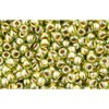 Achat cc991 - Toho frøperler 11/0 gullforet peridot (10g)