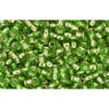 Achat cc27 - Toho frøperler 11/0 sølvfôret peridot (10g)