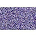 Vente au détail cc181 perles de rocaille Toho 15/0 rainbow crystal/tanzanite lined (5g)