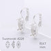 Serti boucle d'oreilles pour Cristal 4228 navette 15x7mm argenté (2) - LaMercerieDesCopines